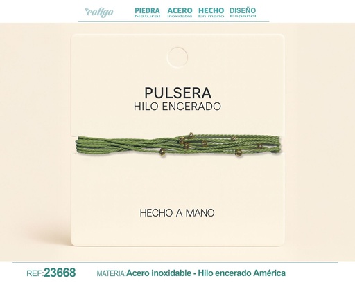 [23668] Pulsera de hilo encerado - Accesorios de moda y joyería