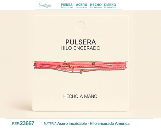[23667] Pulsera de hilo encerado - Accesorios de moda y joyería
