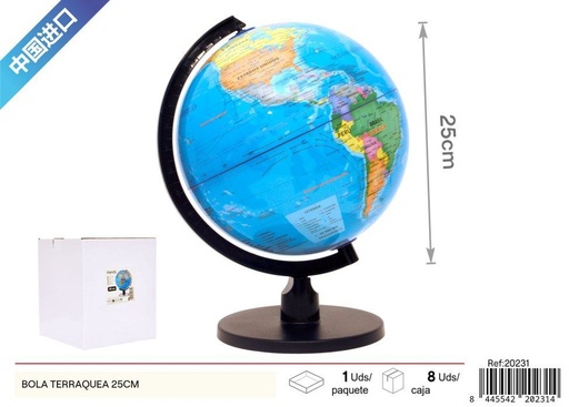 [20231] Bola terráquea en español 25 cm - Decoración y geografía