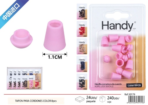 [30179] Tapones para cordones de colores 8 unidades - Accesorios de jardinería y cordones