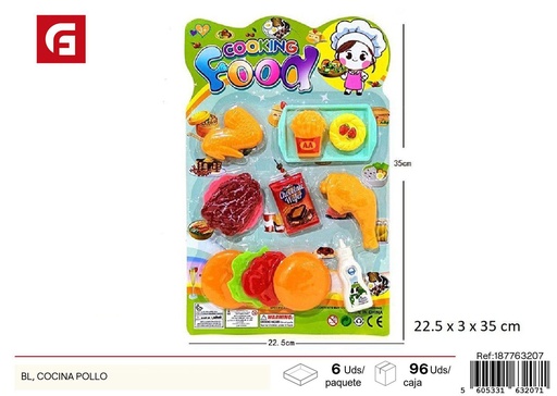 [187763207] Set de cocina de pollo - Juguetes de cocina para niños