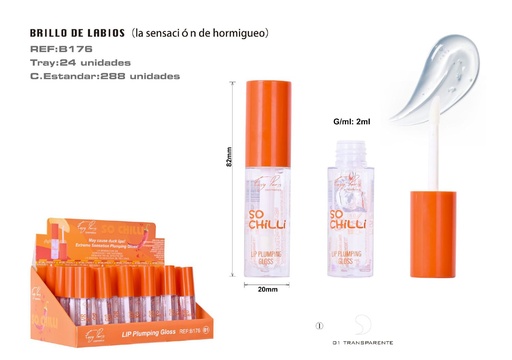 [B176-01] B esmalte de Labios Hidratante Efecto Volumen - Productos de maquillaje