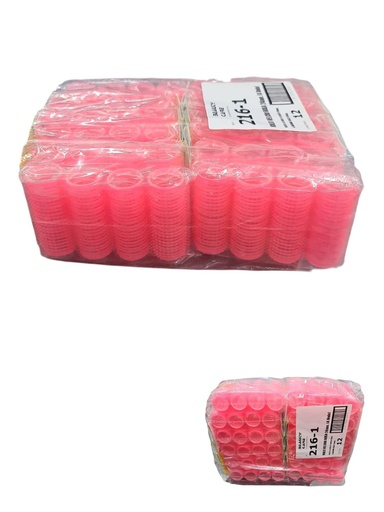 [8422608059464] Rulo de Velcro Rosa 24mm 12U - Accesorios para el cabello 