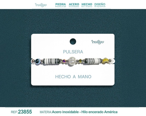 [23855] Pulsera de hilo hecha a mano - Accesorios de moda artesanales