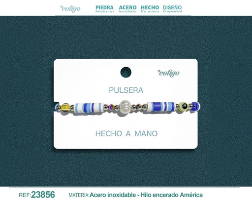 [23856] Pulsera de hilo hecha a mano - Accesorios de moda artesanales