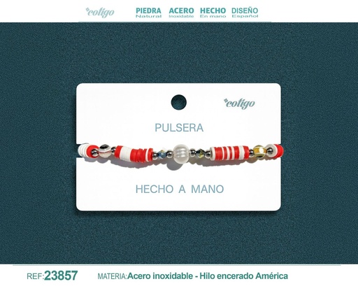 [23857] Pulsera de hilo hecha a mano - Accesorios de moda artesanales