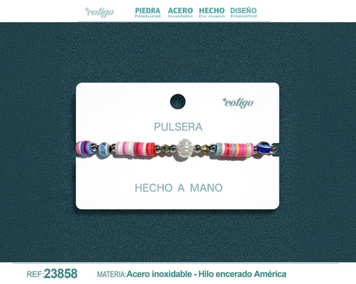 [23858] Pulsera de hilo hecha a mano - Accesorios de moda artesanales