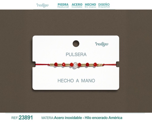 [23891] Pulsera de hilo hecha a mano - Accesorios de moda artesanales