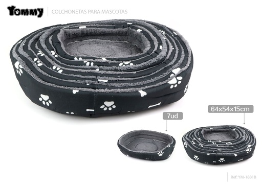[YM1881E] Casa para perro con gafas grises + lona + peluche 7 piezas 64x54x15 cm - Accesorios para mascotas