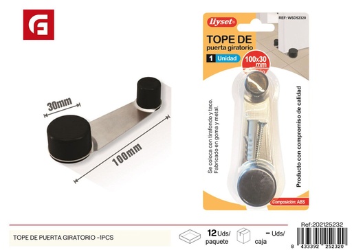 [202125232]  Tope de puerta giratorio 1 unidad - Accesorios ferreteros