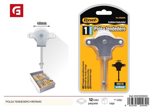 [202120969] Polea tendedero HR01N40 - Accesorios de ferretería y poleas