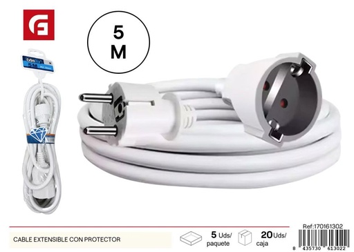 [170161302] Cable extensible con protector - Accesorios eléctricos y alargadores de enchufe