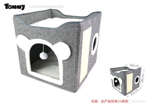 [YM1272] Cama plegable para gatos semicerrada orejas 39x39x38 cm - Comodidad para gatos