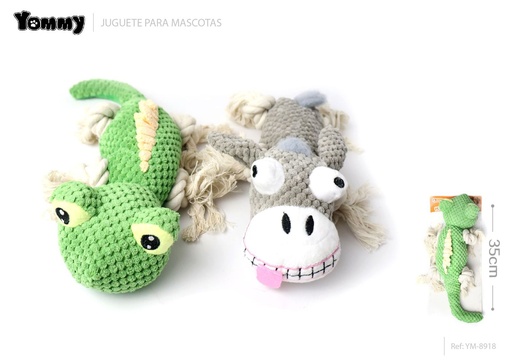 [YM8918] Juguete peluche para mascotas de lagarto y rana 32 cm - Accesorios para mascotas