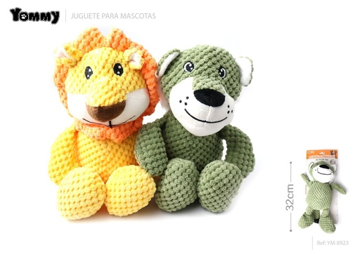 [YM8923] Juguete peluche de tigre y león de 32 cm - Accesorios para mascotas