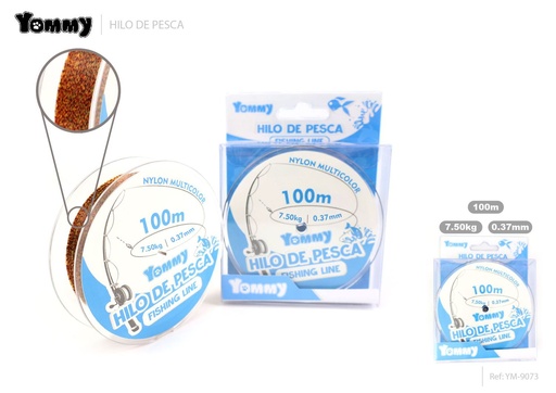 [YM9073] Hilo de pesca nylon manchado 0.37mm x 100m - Accesorios de pesca