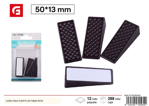 [314530564] Tope para puerta 50x13mm - Pack de 4 piezas - Ferretería