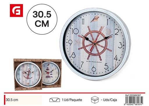 [200966187] Reloj de pared Marine 30.5 cm surtido - Decoración de hogar