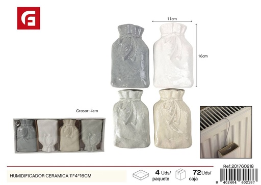 [201760218] Humedificador de cerámica 11x4x16 cm - Aparatos de humidificación