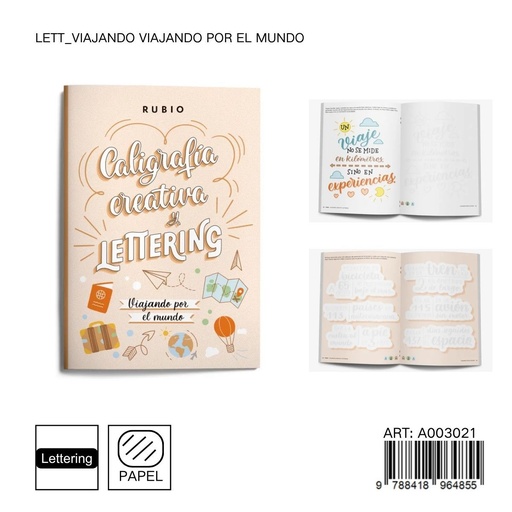 [A003021] Cuaderno de viajes RUBIO LETT_VIAJANDO - Descubre el mundo