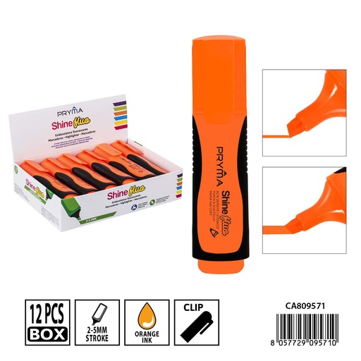 [0239535] Subrayador naranja 2/5mm PRYMA - Herramienta de estudio destacada