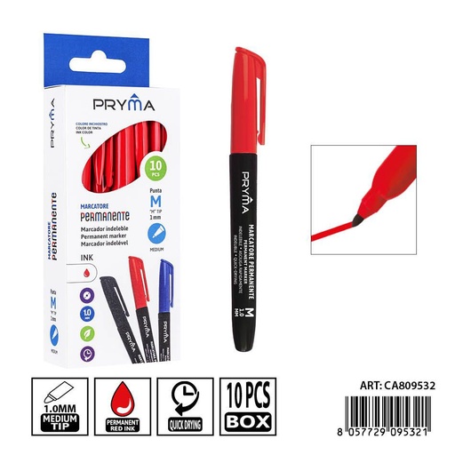 [0239154] Marcador permanente azul 1.0mm PRYMA - Escritura precisa y permanente