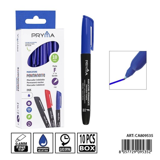 [0239157] Marcador permanente azul 0.6mm PRYMA - Herramienta de escritura versátil
