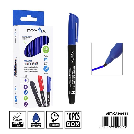 [0239153] Marcador permanente rojo 1.0mm PRYMA - Herramienta de escritura clara