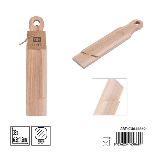 [0241844] Tabla de cortar salami de madera de abedul 33x6.5x1.5 cm - Accesorios de cocina
