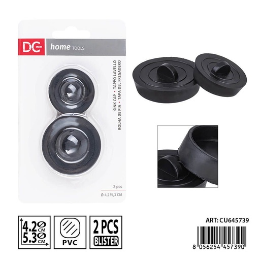 [0241044] Set de doble tapón para fregadero 2 piezas 4.2/5.3 cm - Accesorios de cocina