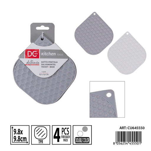 [0240221] Salvamanteles individuales 4 piezas 9.8x9.8 cm DC CASA - Accesorios para la mesa