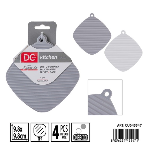 [0240224] Salvamanteles individuales 4 piezas 9.8x9.8 cm DC CASA - Accesorios para la mesa