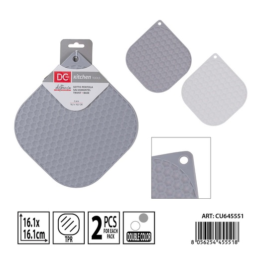 [0240225] Salvamanteles individuales 2 piezas 16.1x16.1 cm DC CASA - Accesorios para la mesa