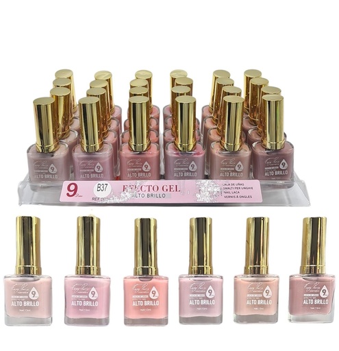 [D051-B37] Laca de uñas 9 días 24/U - Esmalte de larga duración y acabado brillante