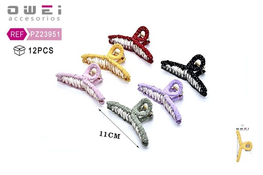 [8428947239512] Pinza de pelo 11 cm 12/U PZ23951 - Para recogidos y peinados