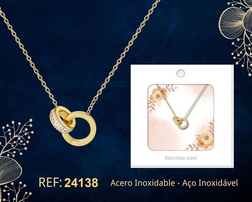 [24138] Collar de acero inoxidable con sobre - Joyería premium y colgantes elegantes
