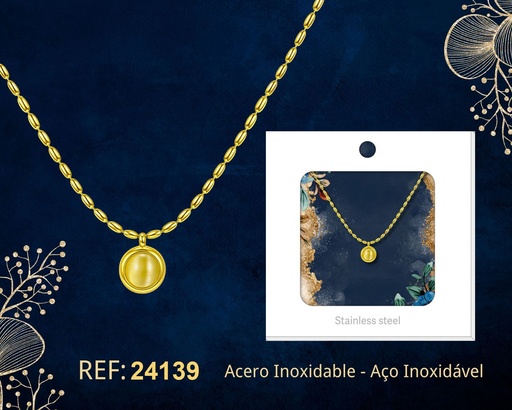 [24139] Collar de acero inoxidable con sobre - Joyería premium y colgantes elegantes