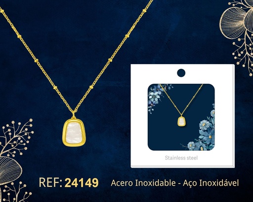 [24149] Collar de acero inoxidable con sobre - Joyería premium y colgantes elegantes