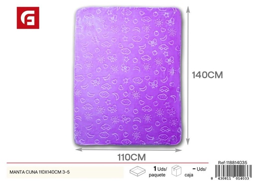 [8430811014035]  manta cuna 110x140cm 3-5 - Ropa de cama textil