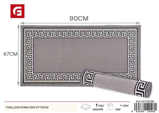 [131719006] Pasillera Roma gris 67x90 cm - Alfombras decorativas