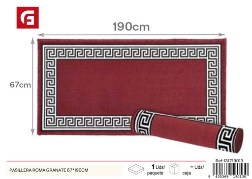 [131719013]  pasillera Roma granate 67*190cm - Alfombras decorativas