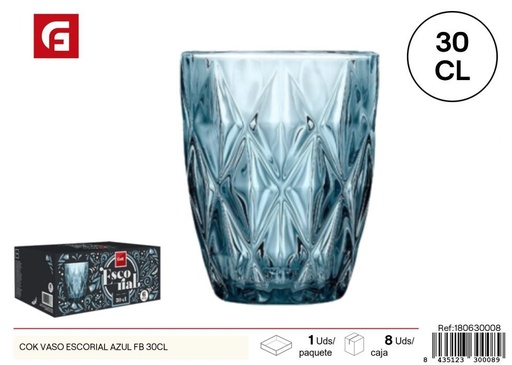 [180630008] VASO ESCORIAL AZUL FB 30CL - Cristalería y vasos de vidrio