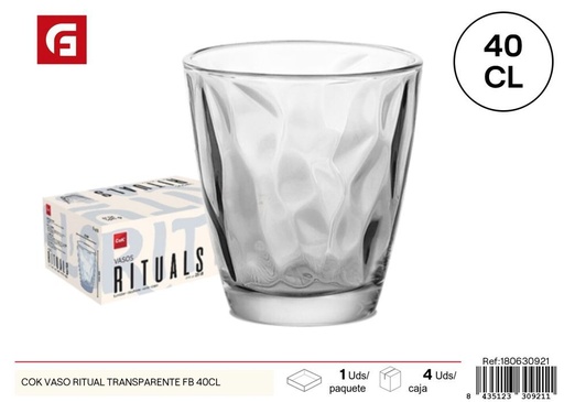 [180630921] Vaso ritual transparente 40 cl - Vasos de vidrio y vajilla