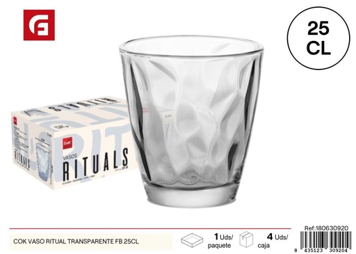 [180630920] Vaso ritual transparente 25 cl serie ZAR - Vasos de vidrio y vajilla