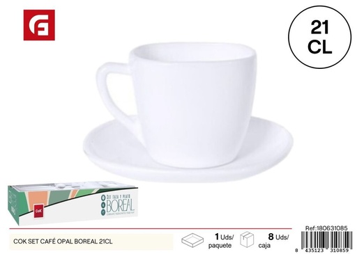 [180631085] Set de café opal boreal 21 cl serie Amelia - Vasos de vidrio y vajilla
