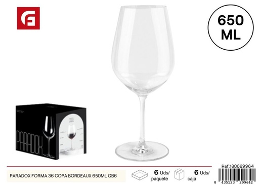 [180629964] Copa Bordeaux 650 ml PARADOX FORMA 36 - Vasos de cristal y copas elegantes