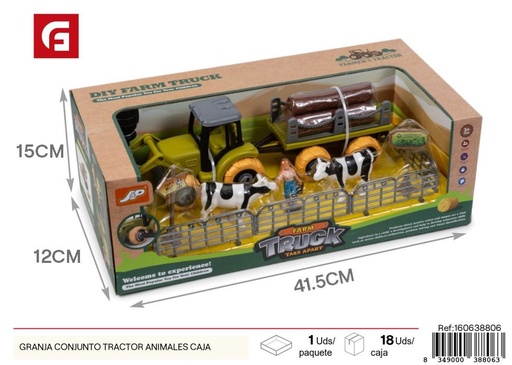 [160638806] Set de granja con tractor y animales - Juguetes de vehículos