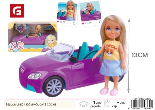 [161639389] Muñeca Bella 13 cm con coche - Juguetes de muñecas