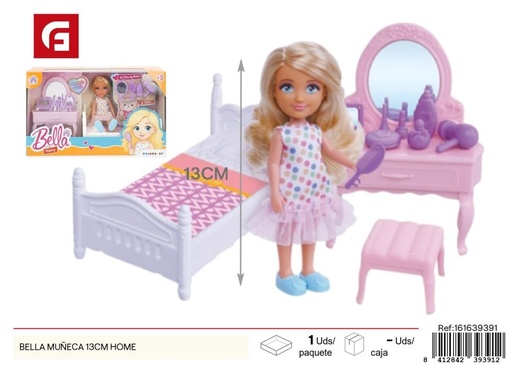 [161639391] Muñeca Bella 13 cm en su versión hogareña - Juguetes de muñecas