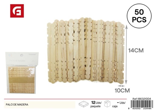 [186321004] Palo de madera con dientes 114 color natural - Materiales para manualidades